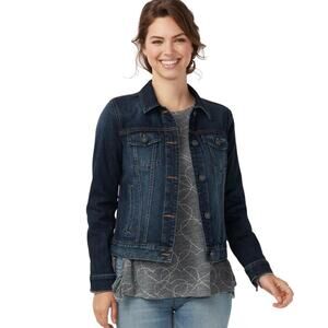 Ralph Lauren Vintage Rhinestone Flag Denim Trucker Jean Jacket Cotton Sm…